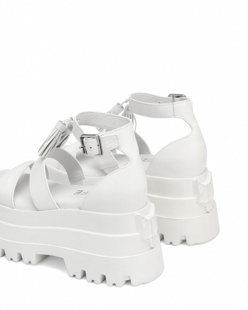 Naked Wolfe Dare Women's Sandals White UK | B4N-3340