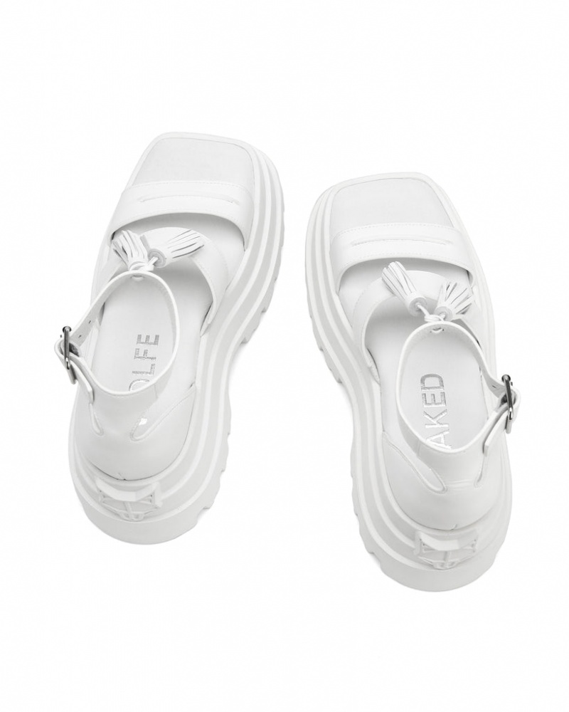 Naked Wolfe Dare Women's Sandals White UK | B4N-3340