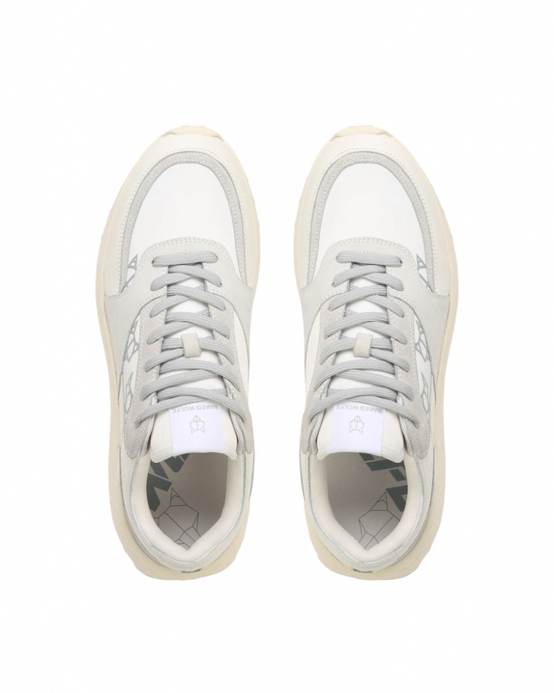 Naked Wolfe Dart Men's Sneakers White UK | A9P-6012