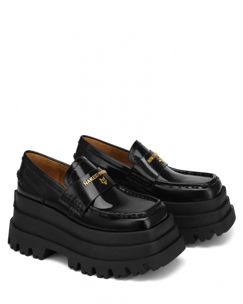 Naked Wolfe Delusion Box Women's Loafers Black UK | I9W-7241