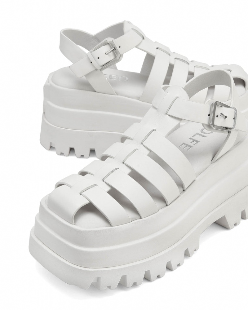 Naked Wolfe Devil Women's Sandals White UK | X7K-3513