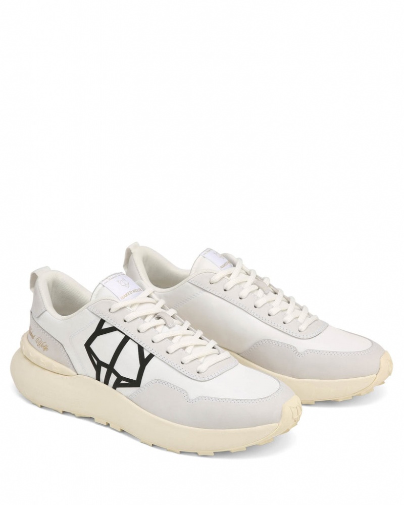 Naked Wolfe Doubt Men's Sneakers White UK | J1O-1443