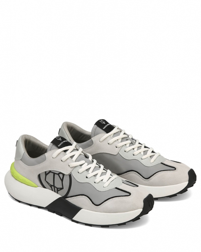 Naked Wolfe Drought Men's Sneakers Grey UK | I6U-7784