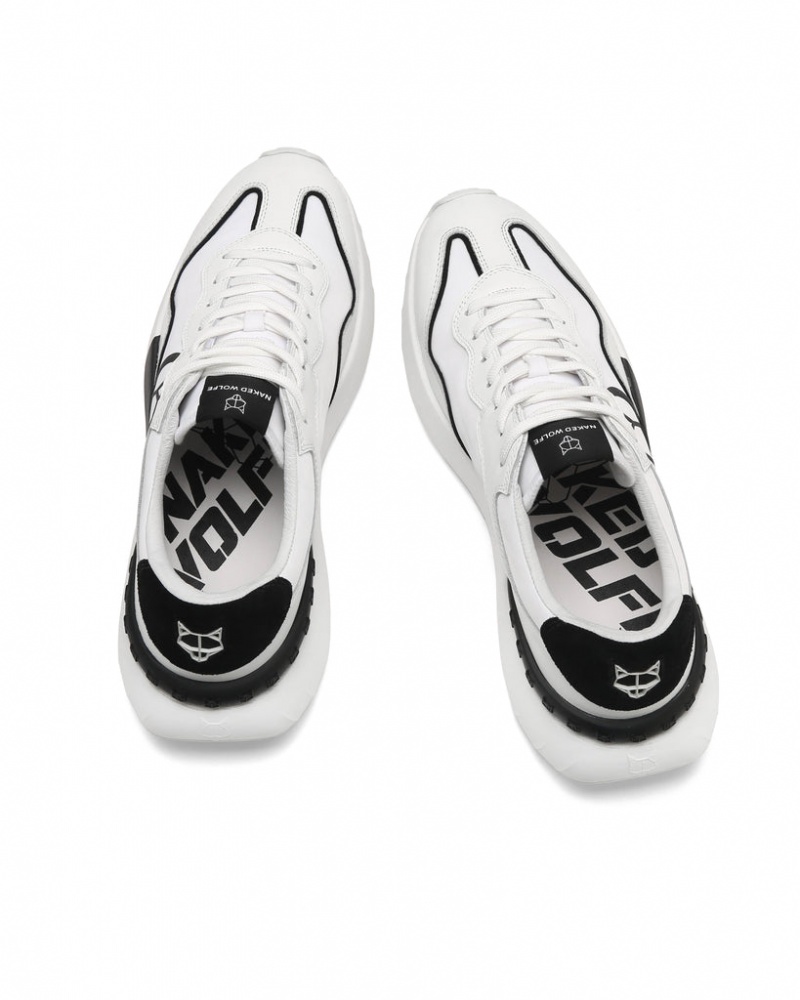 Naked Wolfe Drought Men's Sneakers White / Black UK | L8S-9718