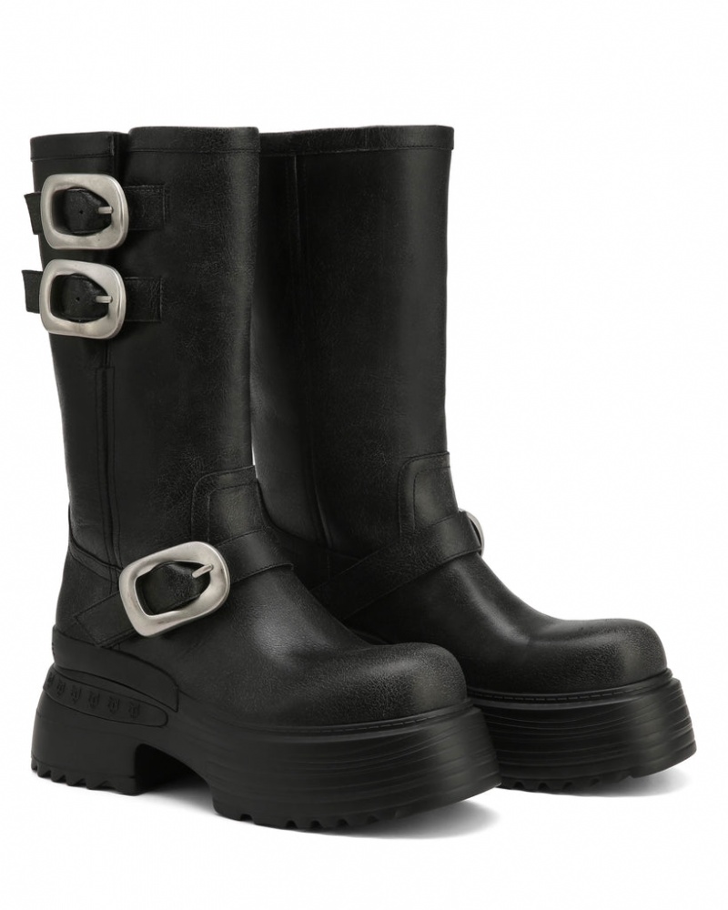 Naked Wolfe Earth Stone Women's Boots Black UK | V2H-6406