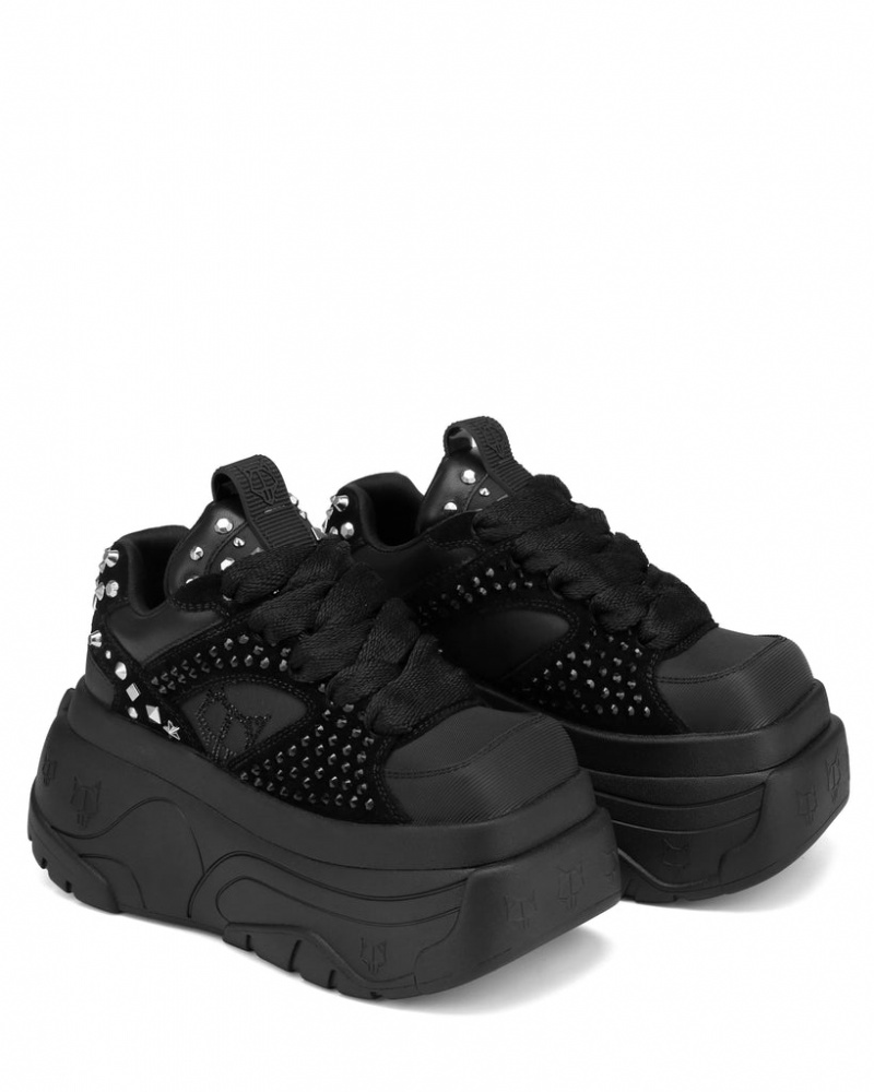 Naked Wolfe Fantasy Diamonds Women's Sneakers Black UK | S1X-1935