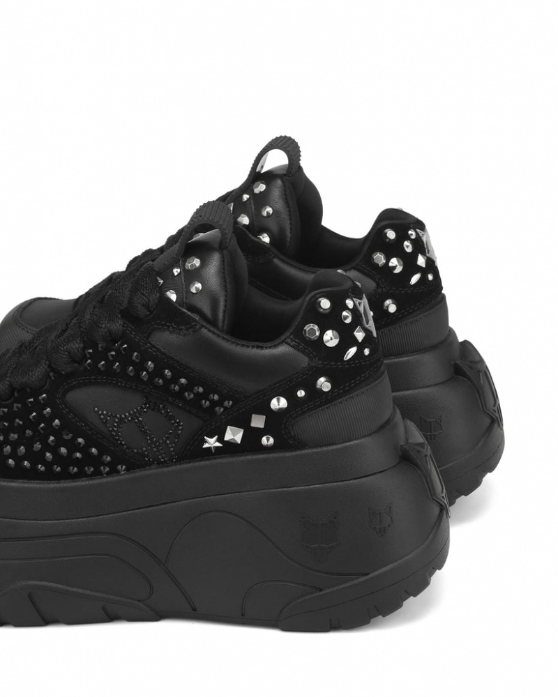 Naked Wolfe Fantasy Diamonds Women's Sneakers Black UK | S1X-1935