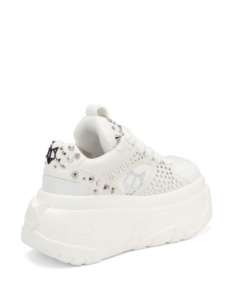 Naked Wolfe Fantasy Diamonds Women's Sneakers White UK | N3Y-6900