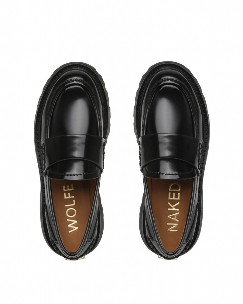 Naked Wolfe Flawless Box Women's Loafers Black UK | M1H-5343