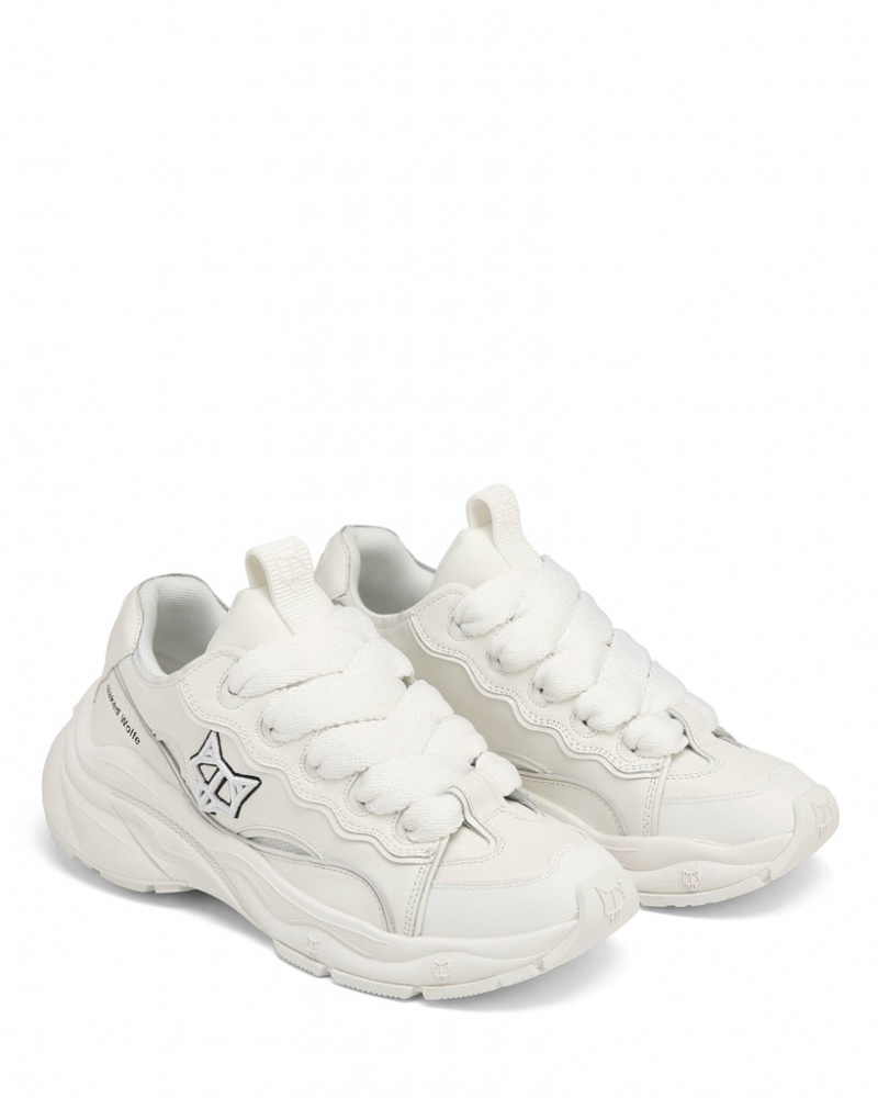 Naked Wolfe Flip Cow Men's Sneakers White UK | W5P-2520