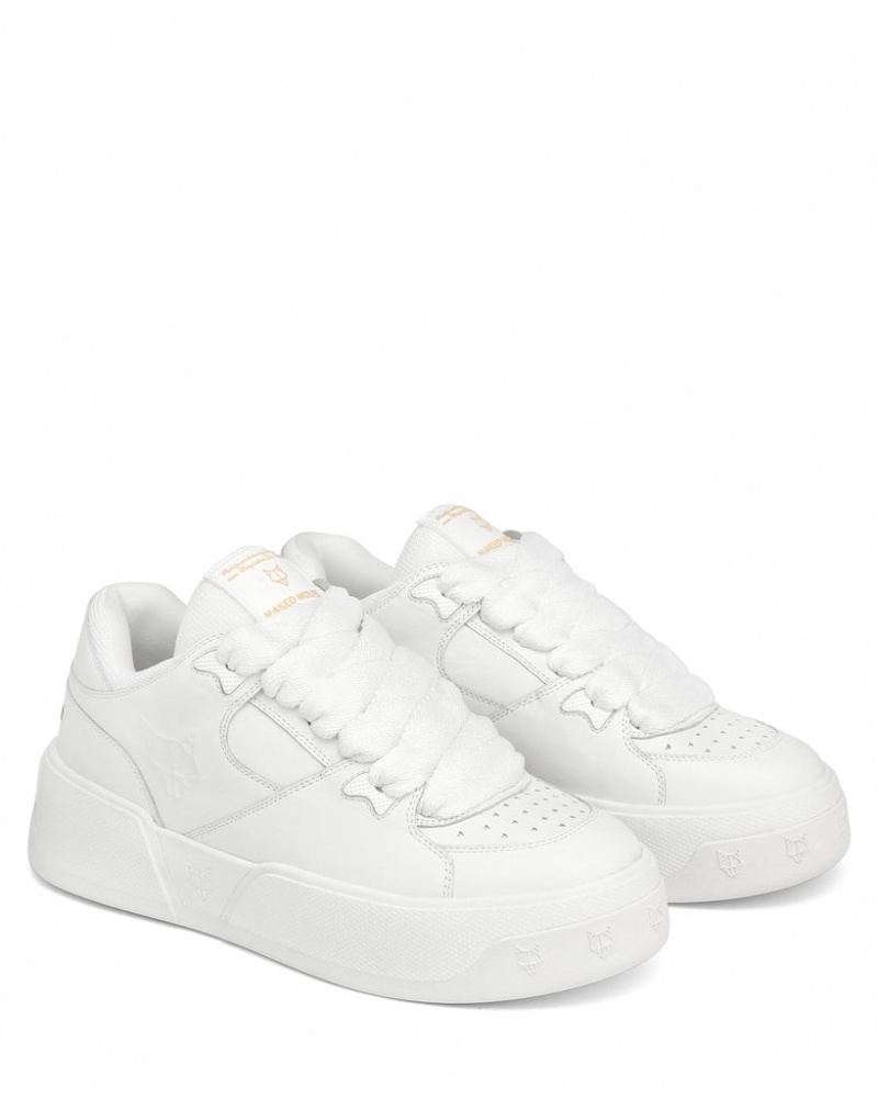 Naked Wolfe Kicky Men's Sneakers White UK | T3J-4182