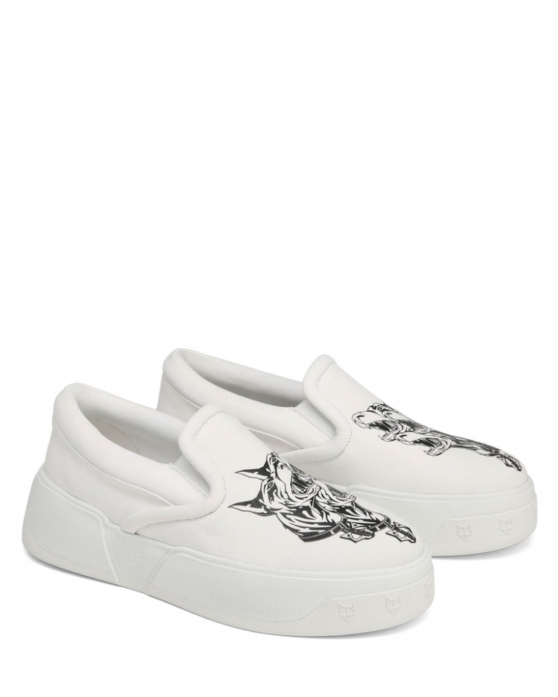 Naked Wolfe Killer Men's Sneakers White UK | L0J-5324