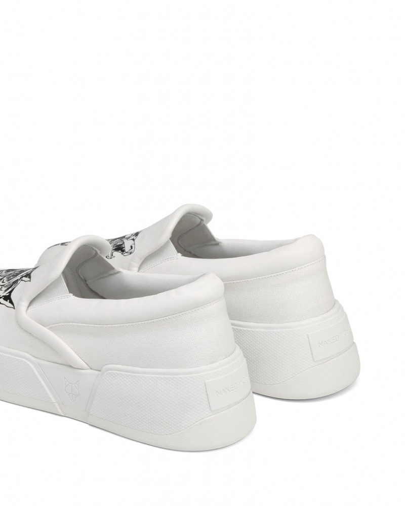 Naked Wolfe Killer Men's Sneakers White UK | L0J-5324