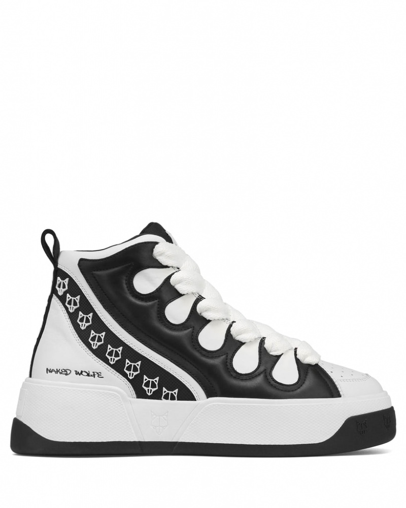 Naked Wolfe King Men's Sneakers Black / White UK | W6Q-2208