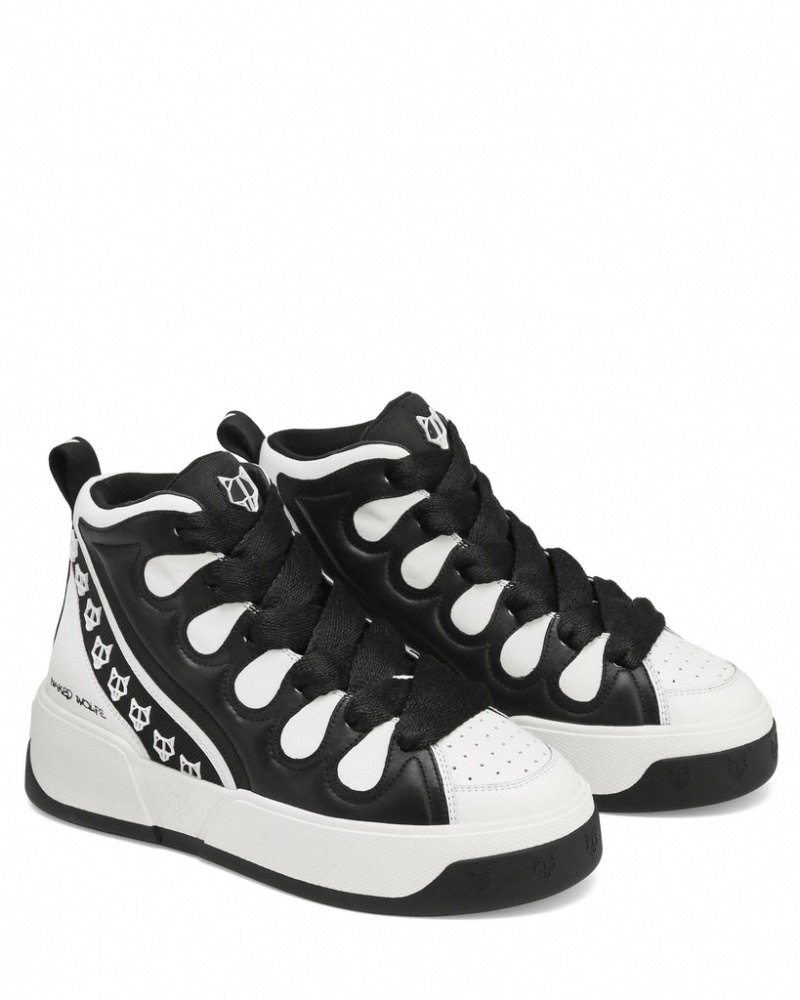 Naked Wolfe King Men's Sneakers Black / White UK | W6Q-2208