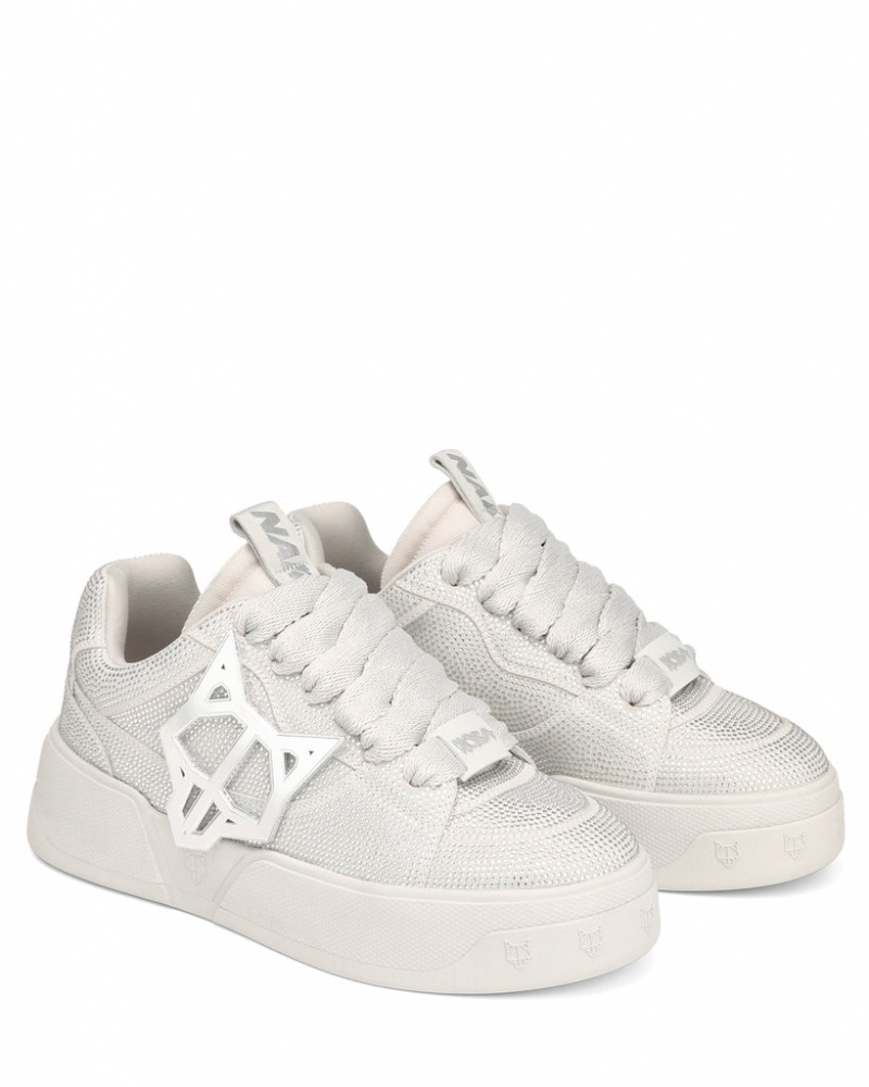 Naked Wolfe Kosa Diamond Men's Sneakers White UK | Q8P-1618