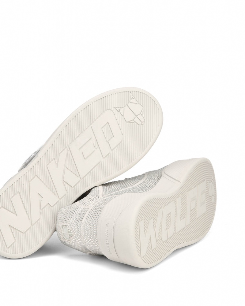 Naked Wolfe Kosa Diamond Men's Sneakers White UK | Q8P-1618