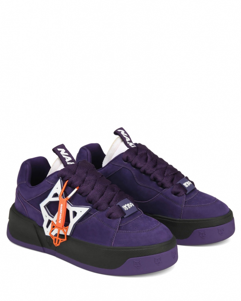 Naked Wolfe Kosa Men's Sneakers Purple UK | F7G-1204