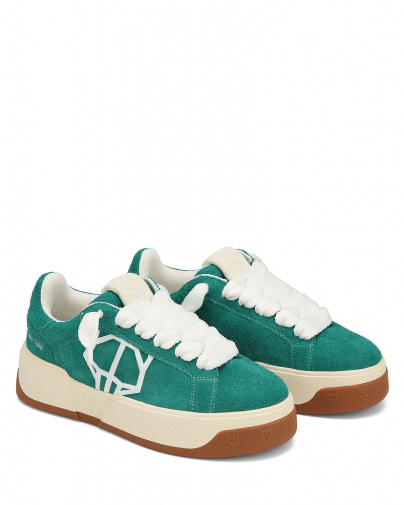 Naked Wolfe Kray Men's Sneakers Green UK | X4L-7455