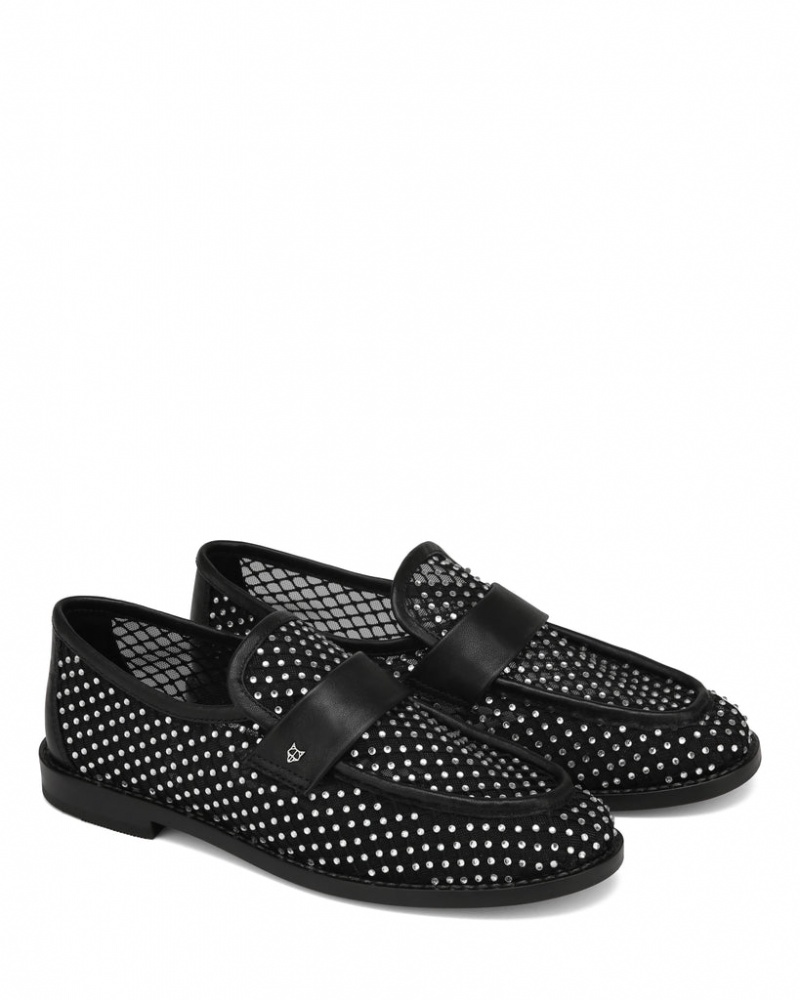 Naked Wolfe Lima Diamond Women's Loafers Black UK | K2W-3592