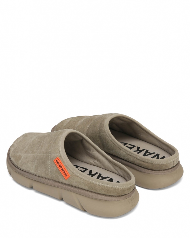 Naked Wolfe Montana Men's Slides Grey UK | X6W-0662