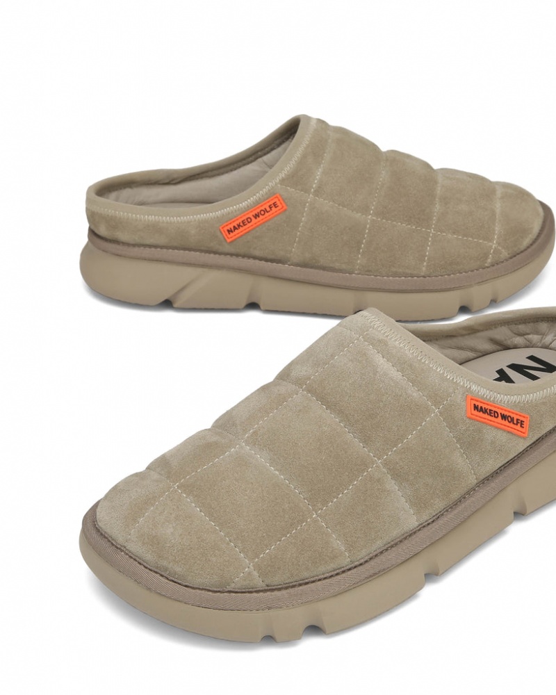 Naked Wolfe Montana Men's Slides Grey UK | X6W-0662