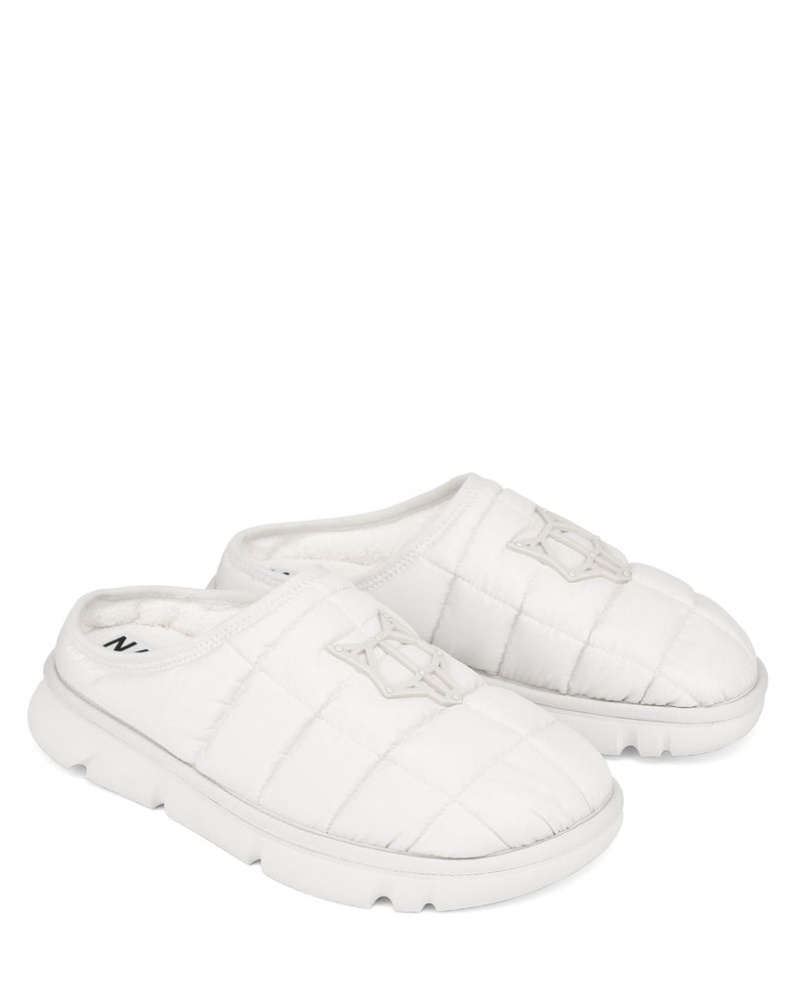 Naked Wolfe Montana Men's Slides White UK | V0L-9742