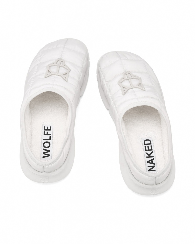 Naked Wolfe Montana Men's Slides White UK | V0L-9742