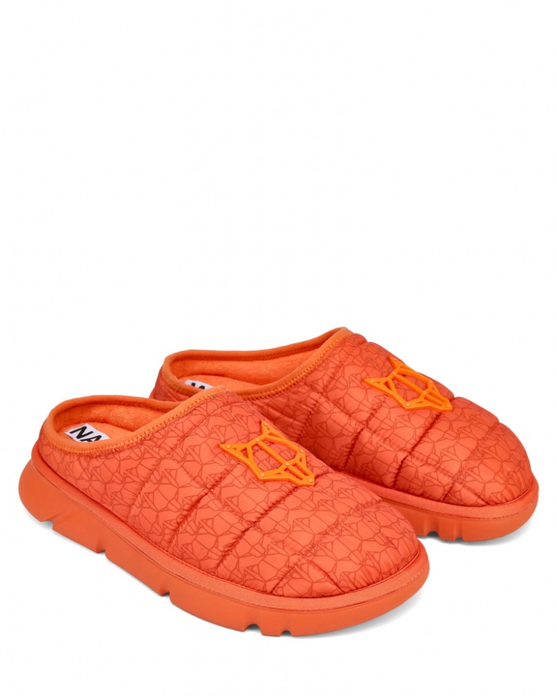 Naked Wolfe Montana Monogram Men's Slides Orange UK | V3I-9656