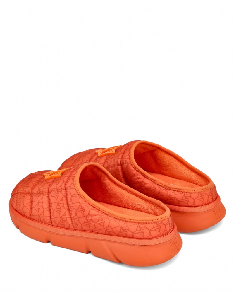 Naked Wolfe Montana Monogram Men's Slides Orange UK | V3I-9656