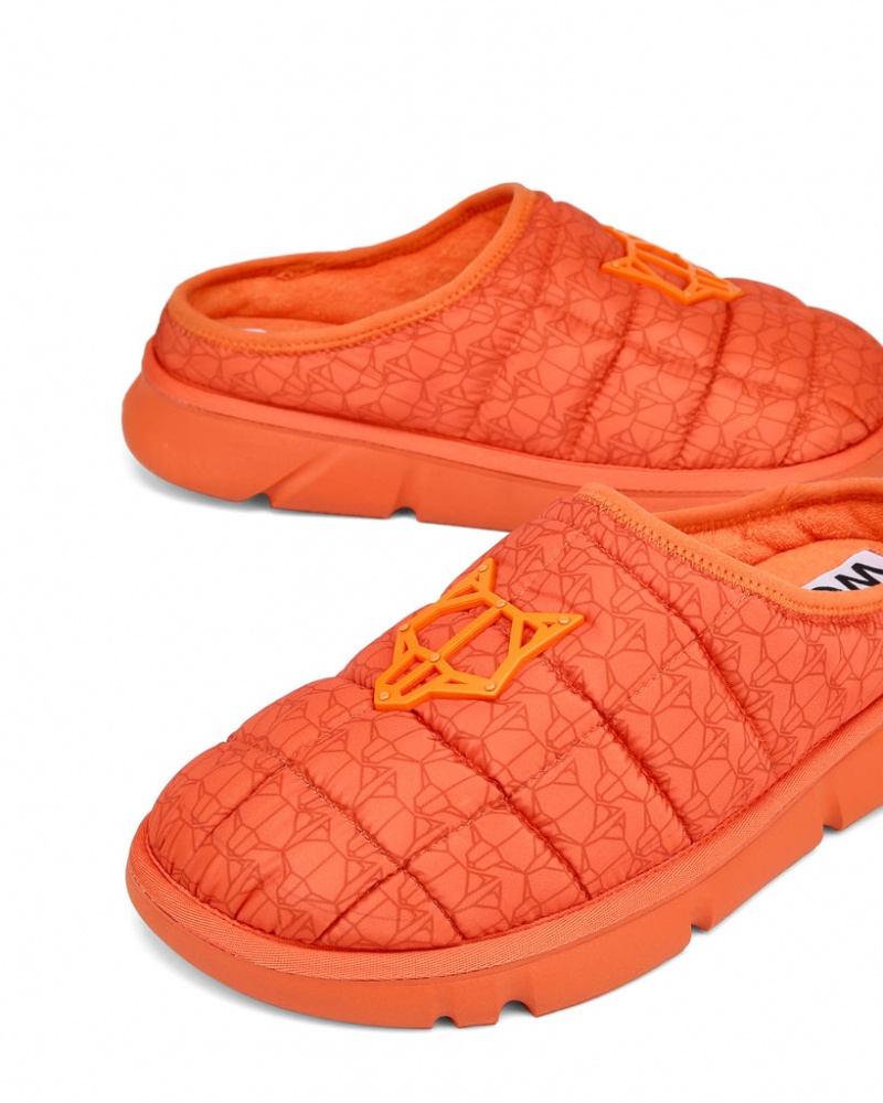 Naked Wolfe Montana Monogram Men's Slides Orange UK | V3I-9656