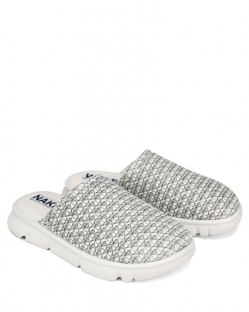 Naked Wolfe Ohio Men's Slides White UK | N6J-9009