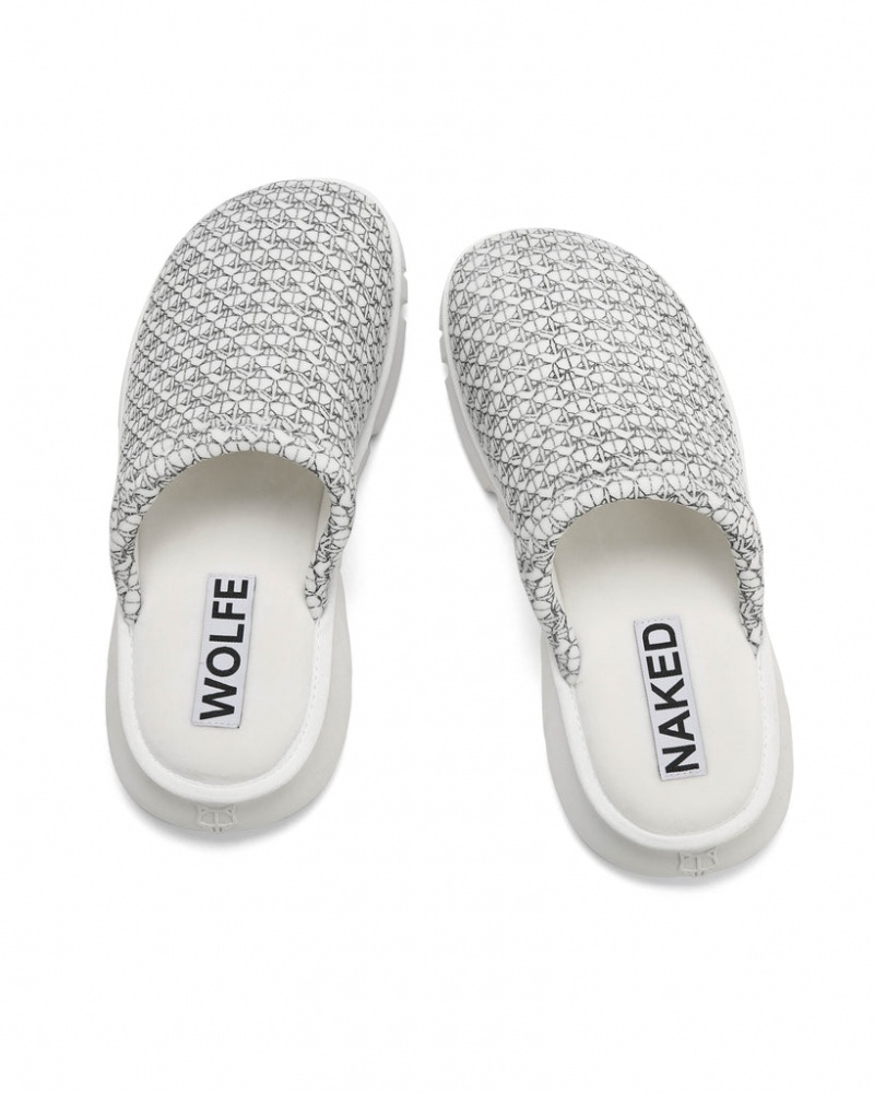 Naked Wolfe Ohio Men's Slides White UK | N6J-9009