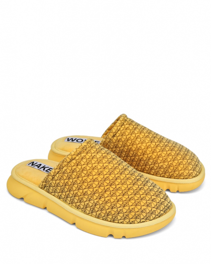 Naked Wolfe Ohio Men's Slides Yellow UK | C1X-7911