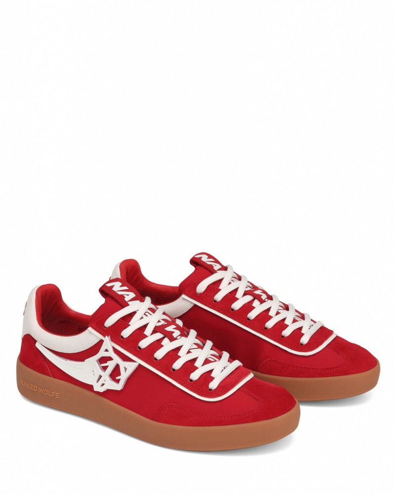 Naked Wolfe Palm Men's Sneakers Red UK | T1U-1552