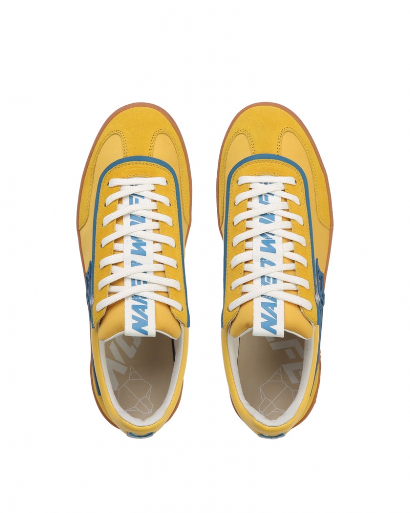 Naked Wolfe Palm Men's Sneakers Yellow UK | X1F-8127