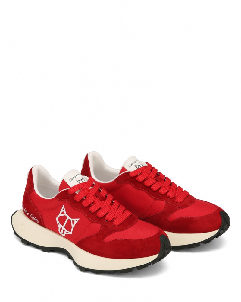 Naked Wolfe Plug Women's Sneakers Red UK | T0W-5770