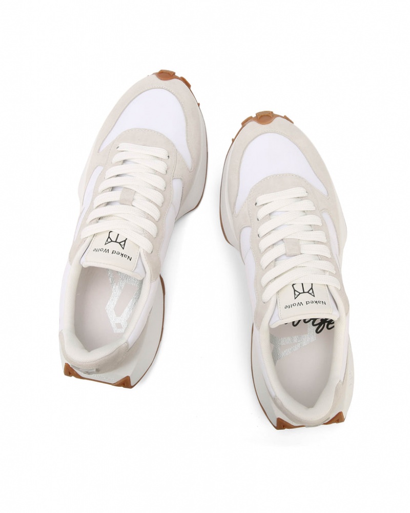 Naked Wolfe Plug Women's Sneakers White UK | D5Y-7251