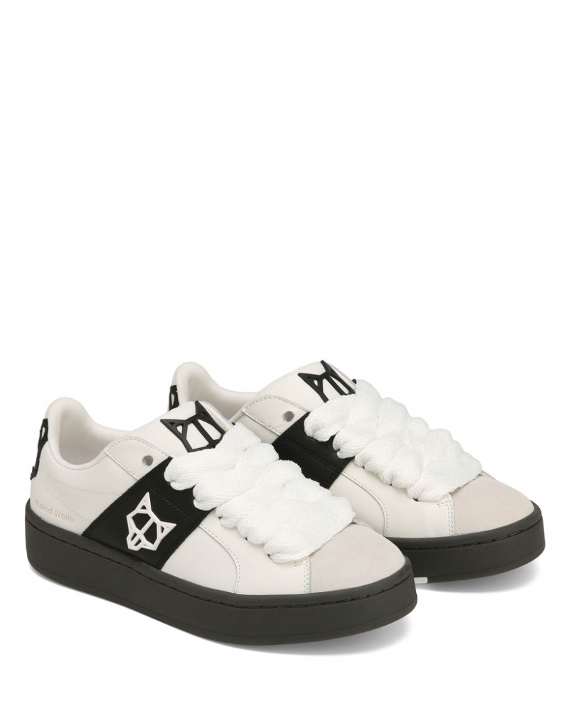 Naked Wolfe Scuba Cow Women's Sneakers White UK | B1L-8325