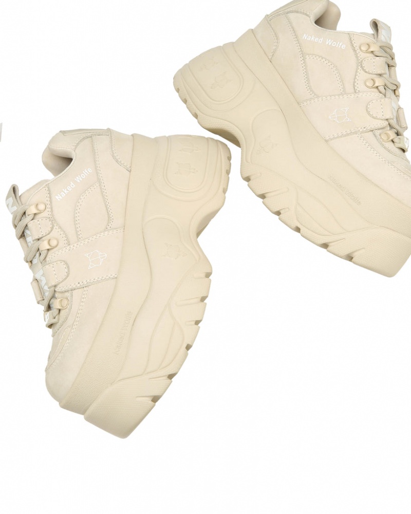 Naked Wolfe Sinner Women's Sneakers Beige UK | K7C-0669