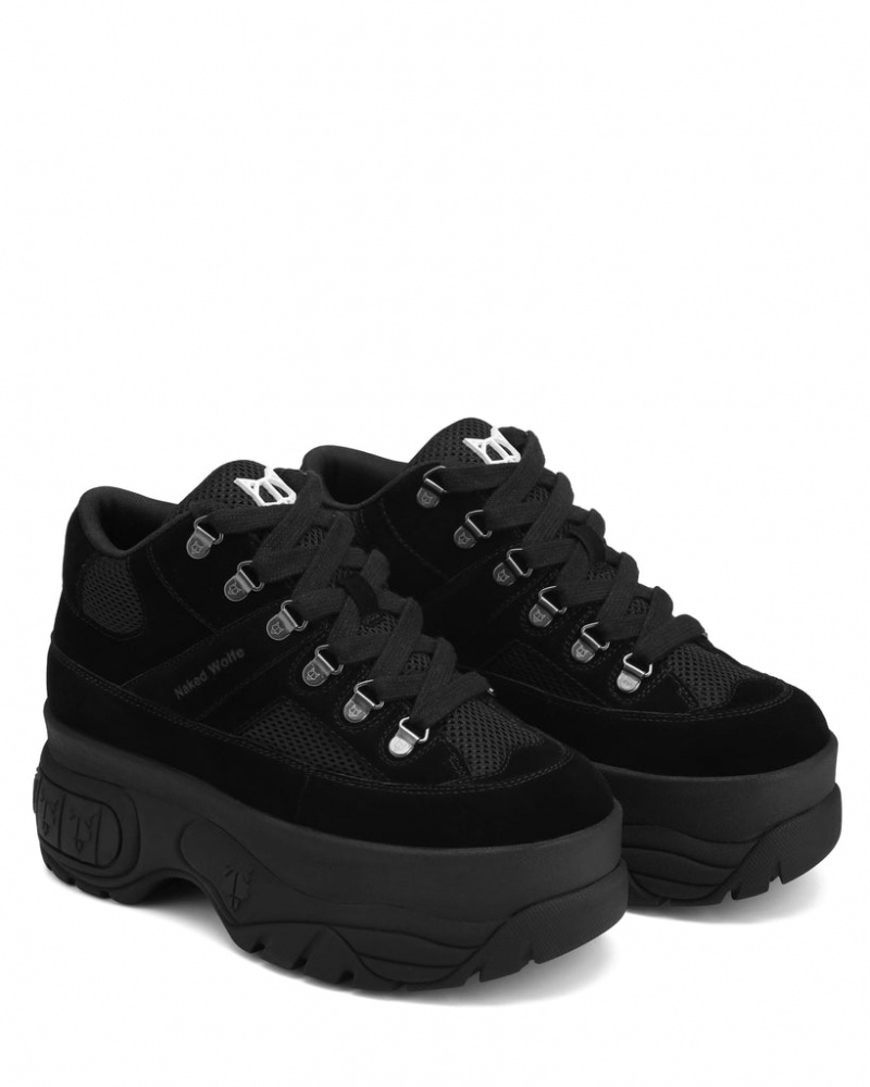 Naked Wolfe Slash Women's Sneakers Black UK | O9G-8708