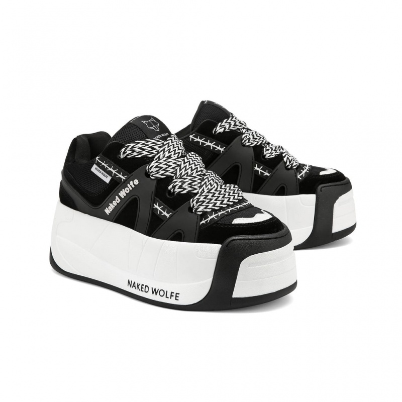 Naked Wolfe Slider Women's Sneakers Black UK | Y6Y-3314