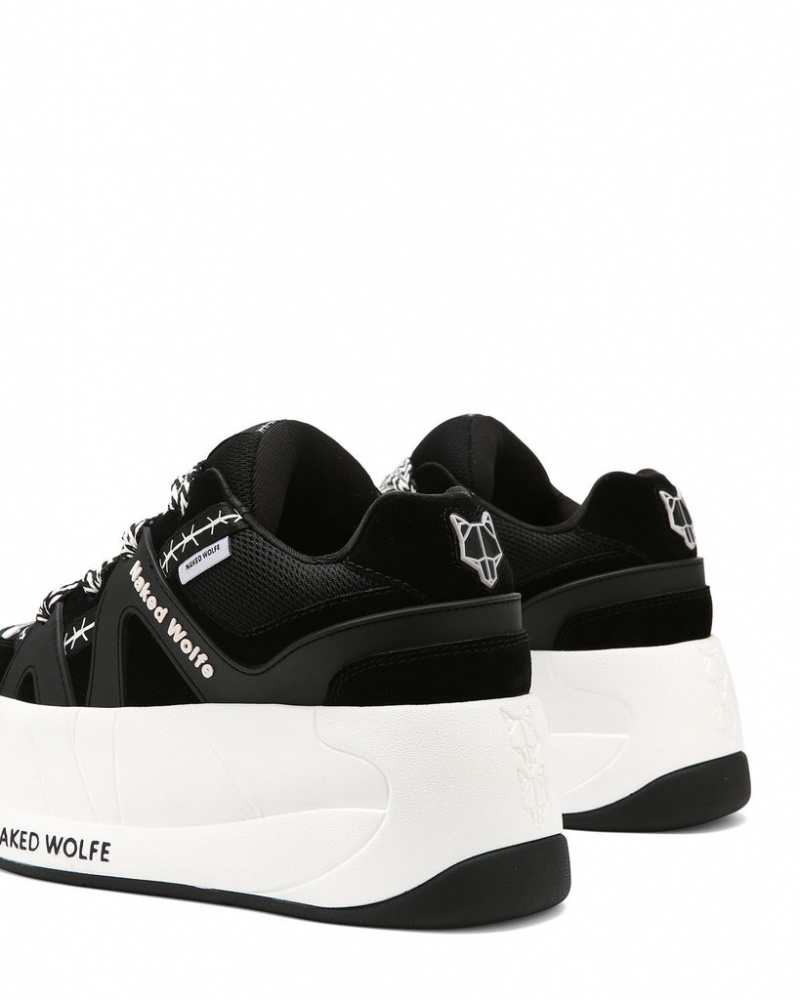 Naked Wolfe Slider Women's Sneakers Black UK | Y6Y-3314