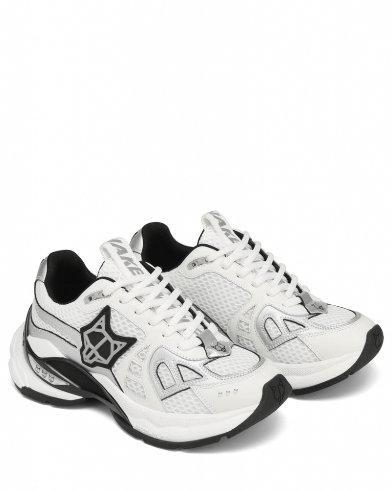 Naked Wolfe Smash Women's Sneakers White / Silver UK | B1R-5559