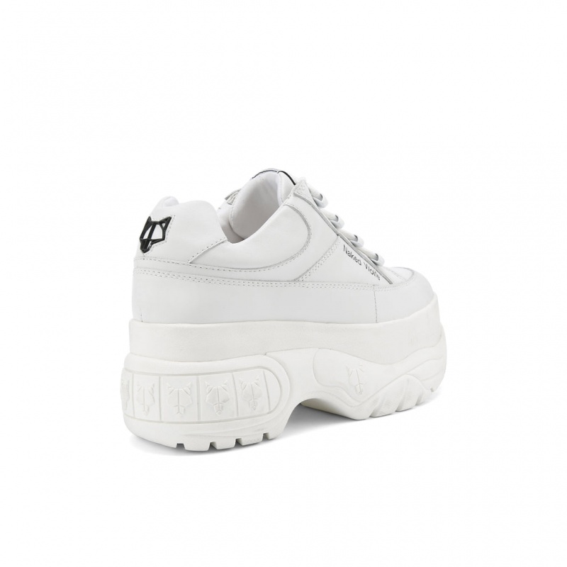 Naked Wolfe Sporty Women's Sneakers White UK | T1D-6995