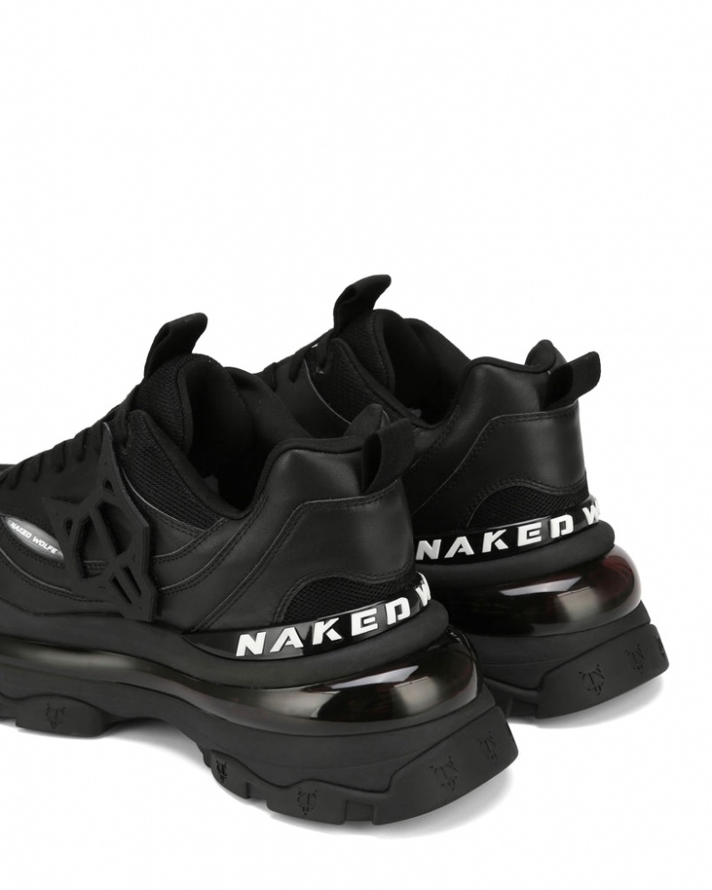 Naked Wolfe Spring Men's Sneakers Black UK | B1X-6702