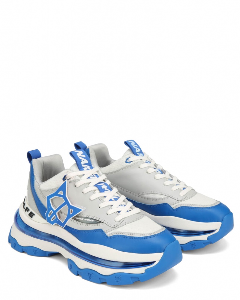 Naked Wolfe Spring Men's Sneakers Blue UK | H8B-5273