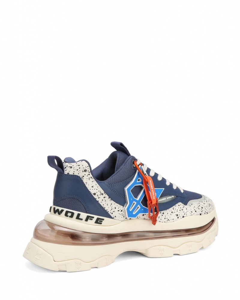 Naked Wolfe Spring Men's Sneakers Deep Blue UK | O3K-3840