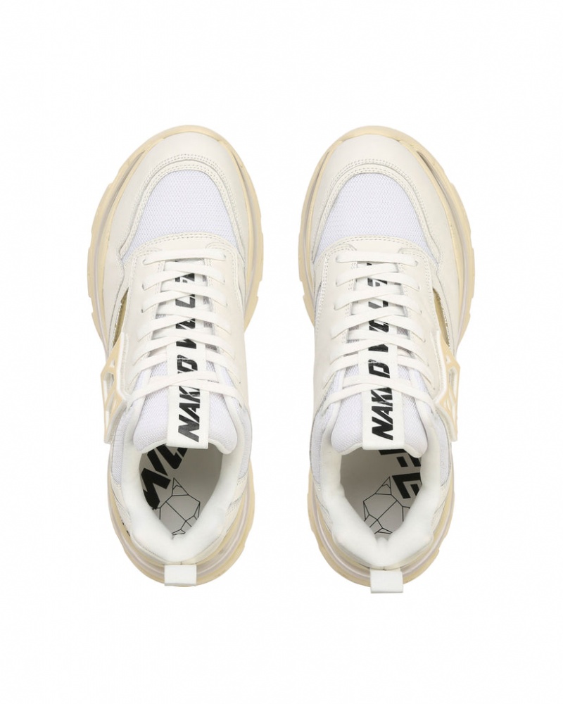 Naked Wolfe Spring Men's Sneakers White UK | V8Z-1087