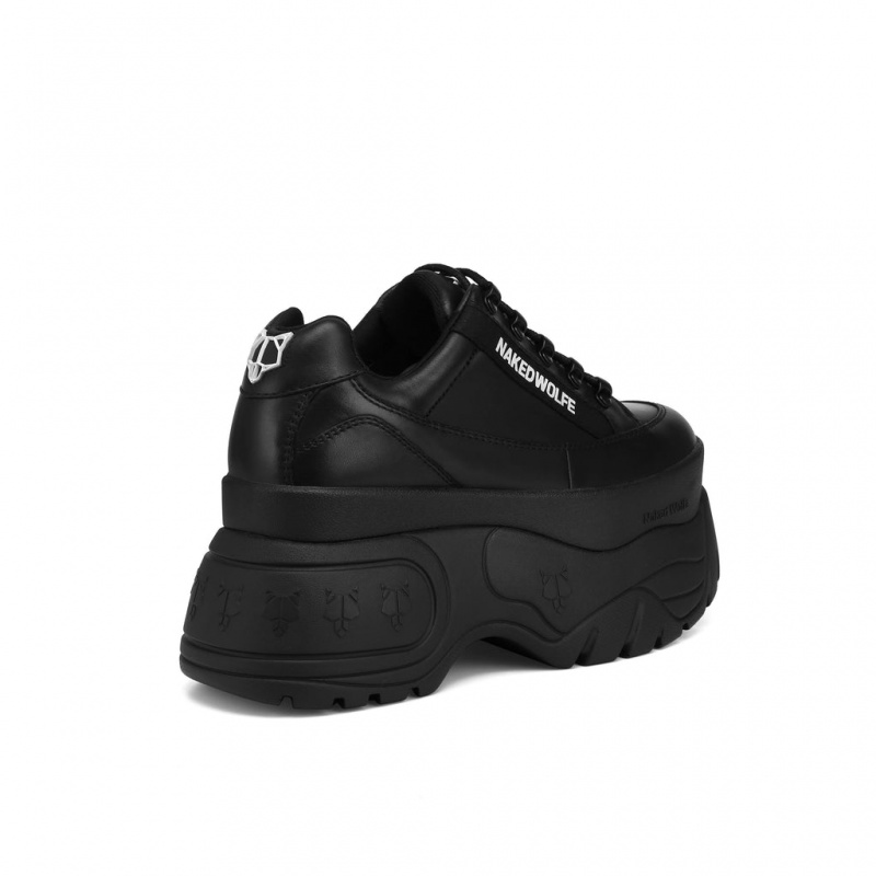 Naked Wolfe Sprinter Women's Sneakers Black UK | S9K-6006